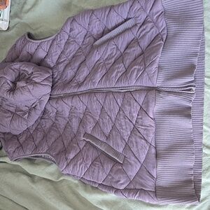 Oversized quilted vest